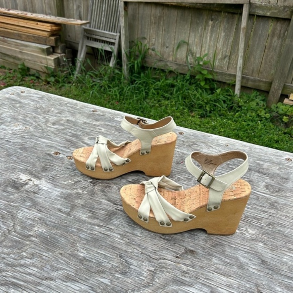 - Korks Women's Dawson Wedge Platform Sandals Off White Size 10‎